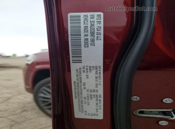 3C4NJDCB8NT199137 2022 JEEP COMPASS Burgundy Widok naklejki z numerem VIN