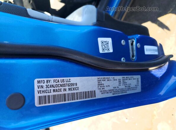 3C4NJDCN0ST620919 2025 JEEP COMPASS Blue Widok naklejki z numerem VIN