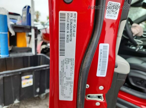 3C4NJDCN4ST581736 2025 JEEP COMPASS Red Vista de la etiqueta del VIN