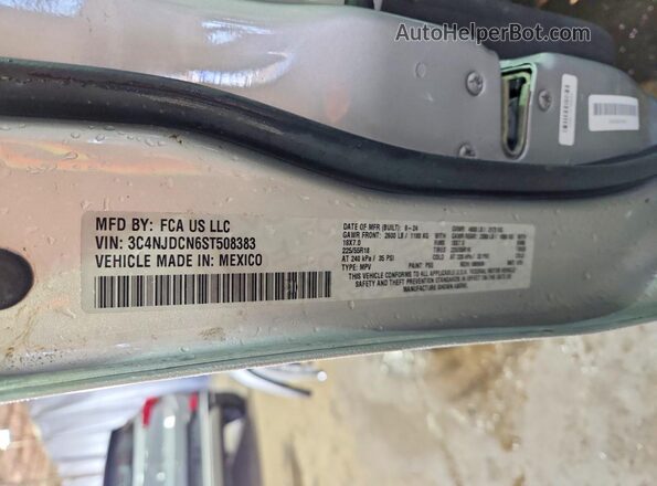 3C4NJDCN6ST508383 2025 JEEP COMPASS Silver Widok naklejki z numerem VIN