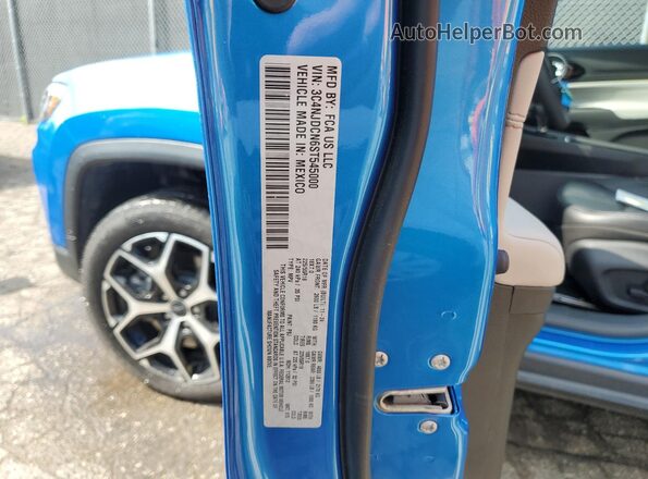 3C4NJDCN6ST545000 2025 JEEP COMPASS Blue Vista de la etiqueta del VIN