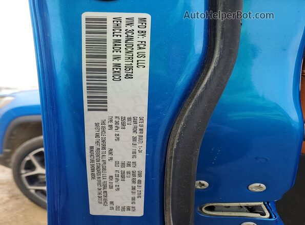 3C4NJDCN7RT105748 2024 JEEP COMPASS Синий Вид наклейки с VIN-кодом