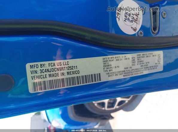 3C4NJDCN9RT125211 2024 JEEP COMPASS Blue Widok komory silnika