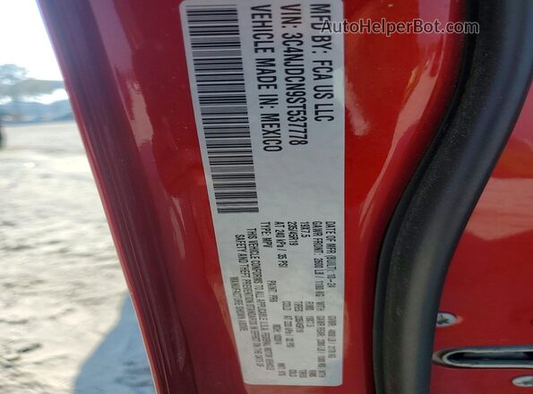 3C4NJDCN9ST537778 2025 JEEP COMPASS Красный Вид наклейки с VIN-кодом