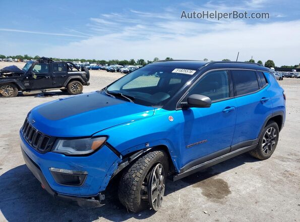 3C4NJDDB0LT227718 2020 JEEP COMPASS Синий Передняя левая четверть
