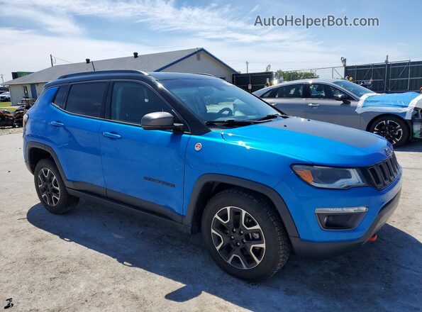 3C4NJDDB0LT227718 2020 JEEP COMPASS Синий Передняя правая четверть