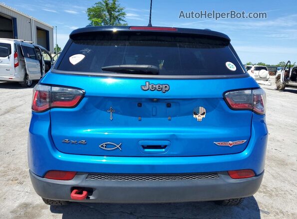 3C4NJDDB0LT227718 2020 JEEP COMPASS Синий Вид сзади