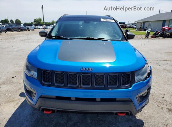 3C4NJDDB0LT227718 2020 JEEP COMPASS Синий Вид спереди