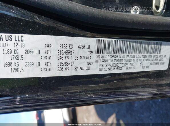 3C4NJDDB6LT163622 2020 JEEP COMPASS Black Engine compartment view