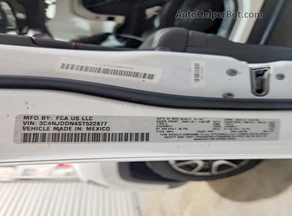 3C4NJDDN4ST522877 2025 JEEP COMPASS Белый Панорамный вид салона 360°