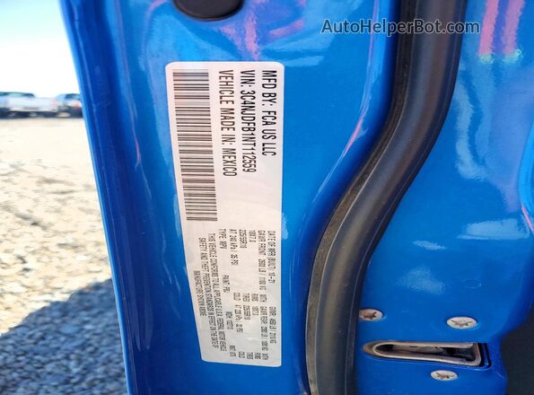 3C4NJDFB1NT112559 2022 JEEP COMPASS Blue VIN კოდის სტიკერის ხედი