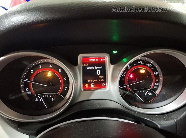 3C4PDCAB0JT536357 2018 DODGE JOURNEY Red Instrument cluster view