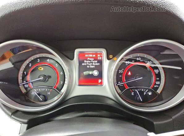 3C4PDCAB0LT247952 2020 DODGE JOURNEY Red Widok zestawu wskaźników