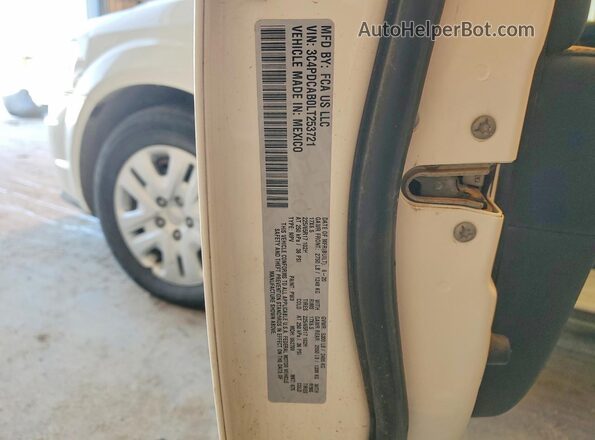 3C4PDCAB0LT253721 2020 DODGE JOURNEY Белый Вид наклейки с VIN-кодом