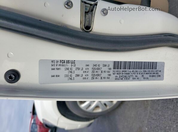 3C4PDCAB2JT427771 2018 DODGE JOURNEY Белый Вид наклейки с VIN-кодом