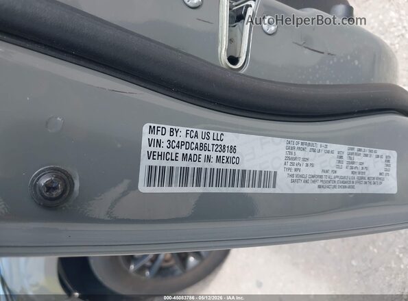 3C4PDCAB6LT238186 2020 DODGE JOURNEY Gray Engine compartment view