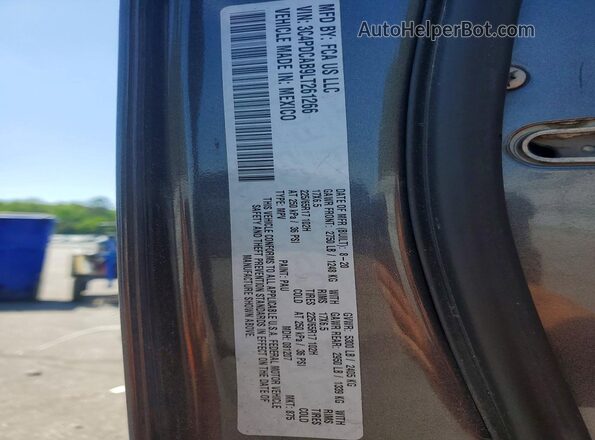 3C4PDCAB9LT261266 2020 DODGE JOURNEY Gray VIN კოდის სტიკერის ხედი