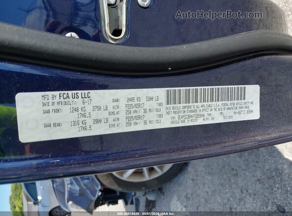 3C4PDCBB4HT695844 2017 DODGE JOURNEY Dark Blue Շարժիչի բաժամունքի տեսք