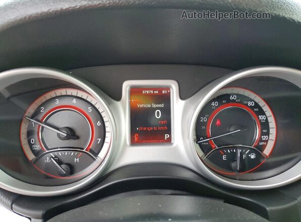 3C4PDCBB7KT869736 2019 DODGE JOURNEY White Widok zestawu wskaźników
