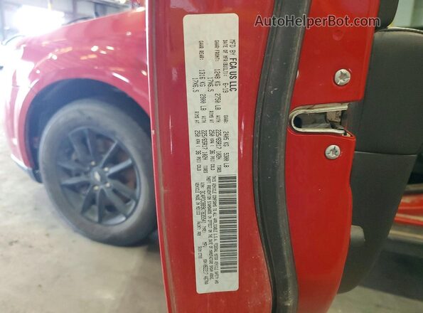 3C4PDCBB9KT835541 2019 DODGE JOURNEY Red Вид наклейки з VIN-кодом