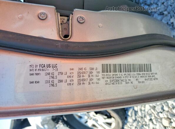 3C4PDCBB9KT846118 2019 DODGE JOURNEY Серебряный Вид подкапотного пространства
