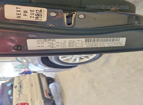 3C4PDCBG4GT157316 2016 DODGE JOURNEY Серый Панорамный вид салона 360°