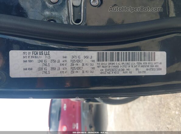 3C4PDCBG7GT101340 2016 DODGE JOURNEY Черный Вид подкапотного пространства