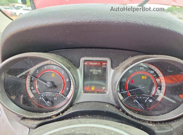 3C4PDCGG0HT571767 2017 DODGE JOURNEY Red Instrument cluster view