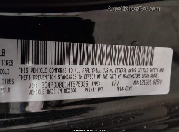 3C4PDDBG1HT575338 2017 DODGE JOURNEY Black Engine compartment view