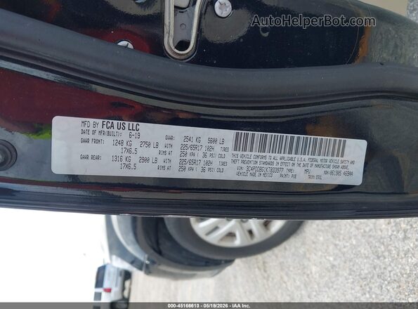 3C4PDDBG1KT833977 2019 DODGE JOURNEY Black Vista del compartimento del motor