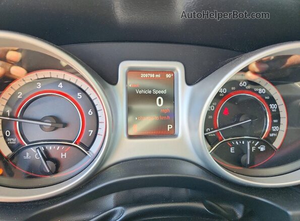 3C4PDDBG6GT100878 2016 DODGE JOURNEY Black Widok zestawu wskaźników