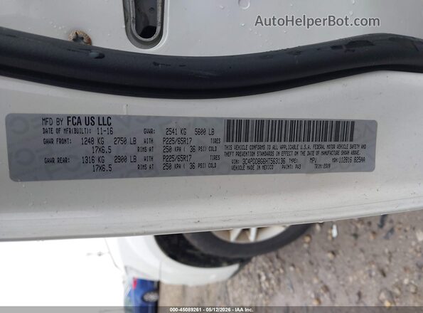 3C4PDDBG6HT563136 2017 DODGE JOURNEY White Widok komory silnika