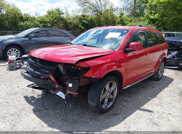 3C4PDDGG0JT184552 2018 DODGE JOURNEY Red Առջևի ձախ երեք քառորդ տեսարան