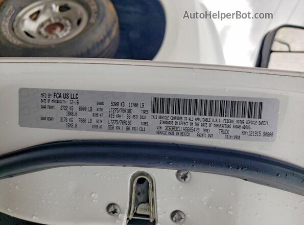 3C63R3CL1HG605475 2017 RAM 3500 Белый Вид подкапотного пространства