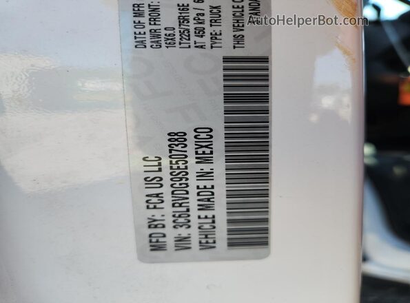 3C6LRVDG9SE507388 2025 RAM PROMASTER Белый Вид наклейки с VIN-кодом