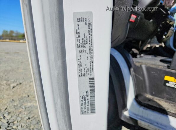 3C6LRVVG5SE543111 2025 RAM PROMASTER Белый Вид наклейки с VIN-кодом