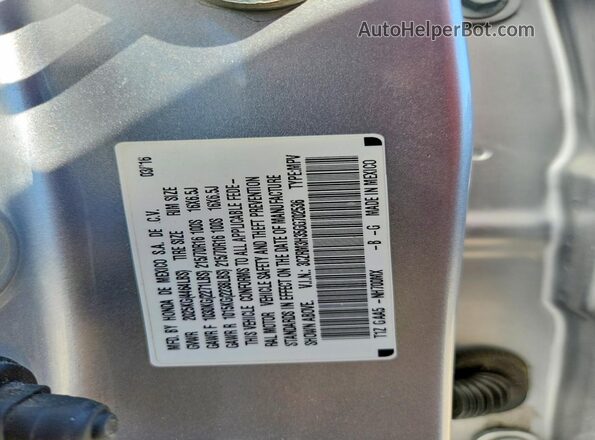 3CZRM3H35GG702536 2016 HONDA CR-V Silver Vista interior de 360 grados