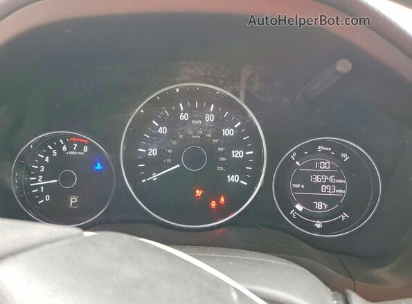 3CZRU5H30HM724555 2017 HONDA HR-V Зеленый Вид щитка приборов