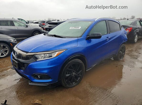 3CZRU6H13MM718974 2021 HONDA HR-V Blue Vista tres cuartos delantera izquierda