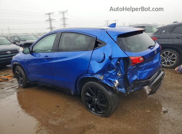 3CZRU6H13MM718974 2021 HONDA HR-V Blue Trasero izquierdo