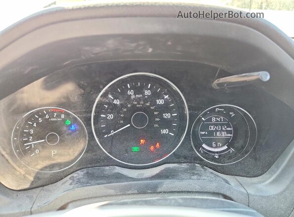 3CZRU6H17MM733123 2021 HONDA HR-V White ხელსაწყოთა პანელის ხედი