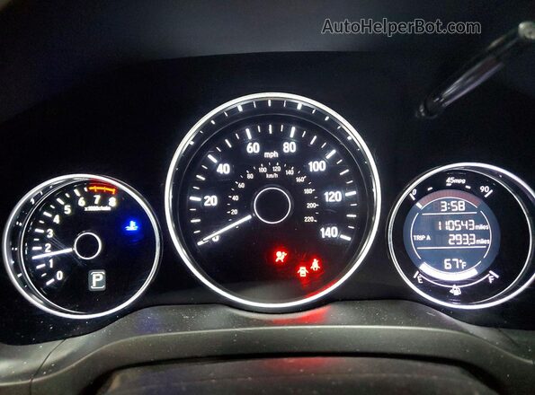 3CZRU6H39MM737563 2021 HONDA HR-V White ხელსაწყოთა პანელის ხედი
