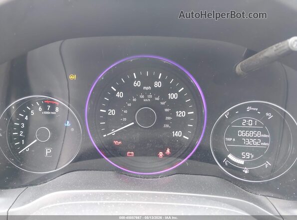 3CZRU6H39MM746876 2021 HONDA HR-V Gray Vista de los asientos traseros