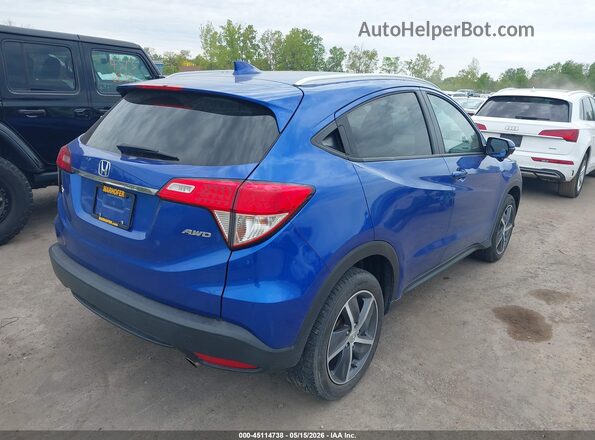 3CZRU6H50MM706753 2021 HONDA HR-V Blue Trasero derecho