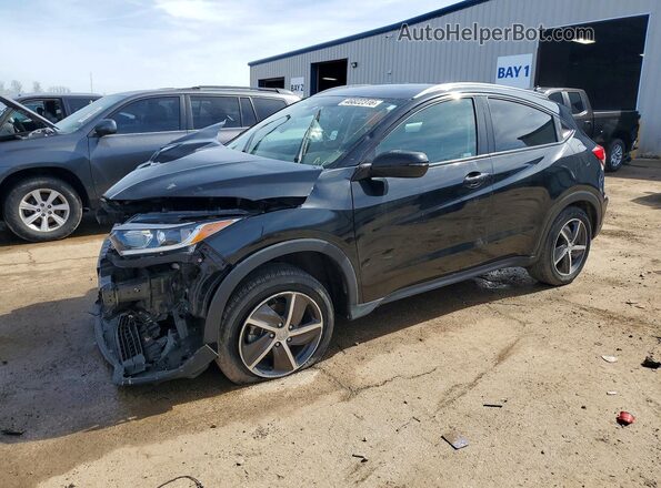 3CZRU6H53MM704429 2021 HONDA HR-V Черный Передняя левая четверть