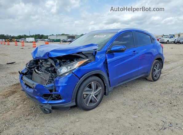 3CZRU6H57MM735425 2021 HONDA HR-V Blue Передня ліва чверть
