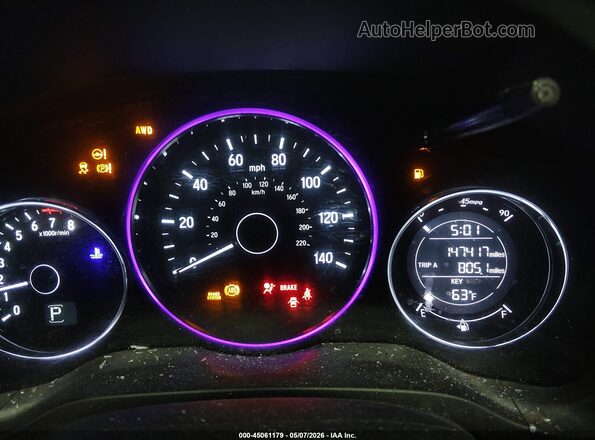 3CZRU6H5XGM709339 2016 HONDA HR-V Серый Вид задних сидений