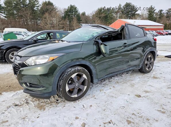 3CZRU6H78JM707808 2018 HONDA HR-V Green Առջևի ձախ երեք քառորդ տեսարան