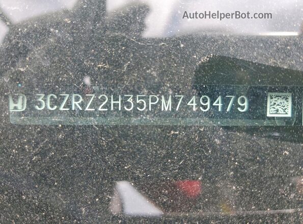 3CZRZ2H35PM749479 2023 HONDA HR-V Gray Панорамний вид салону 360°