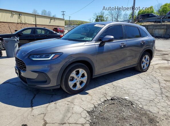 3CZRZ2H3XPM721029 2023 HONDA HR-V Gray წინა მარცხენა ხედი სამი მეოთხედიდან